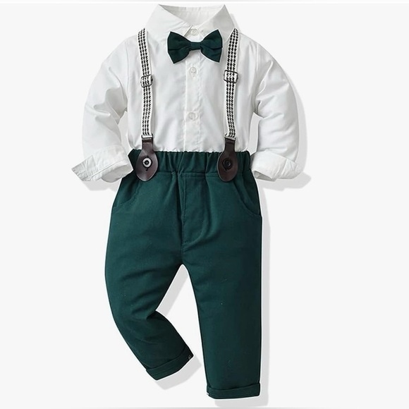 No Brand Hunter Green/Brown/White Toddler Outfit Size 2T-3T - Picture 1 of 4